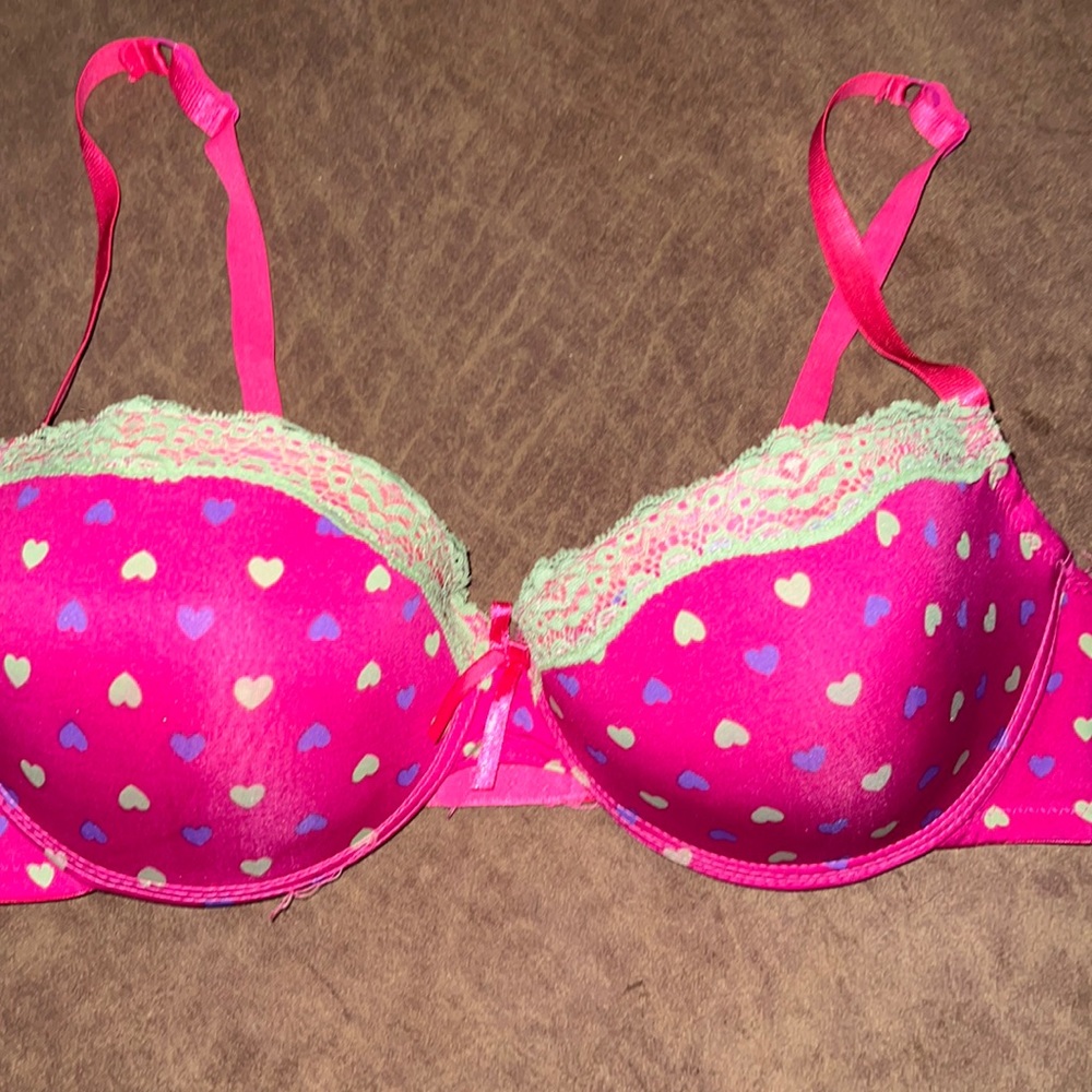Icy Hot Heart Pattern Padded Bra